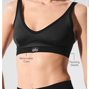 ALO Yoga Sleek Black Sports Bra